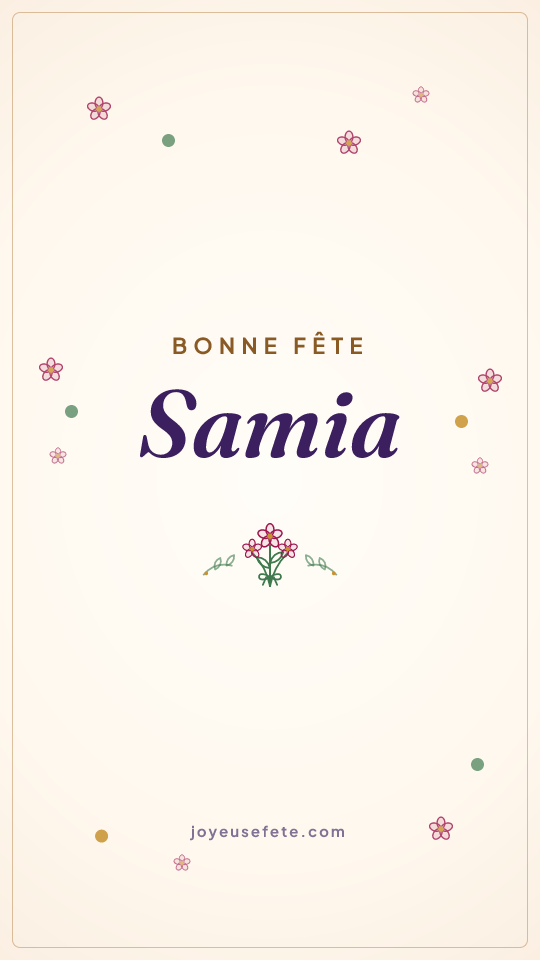 Image « Bonne fête Samia » au format story