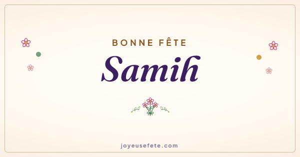 Image « Bonne fête Samih » au format large
