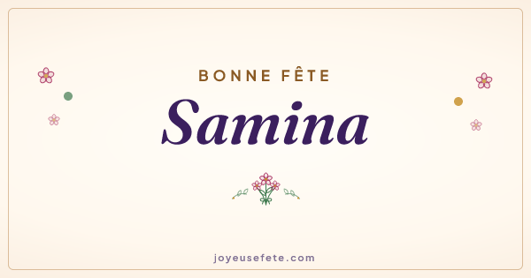 Image « Bonne fête Samina » au format large