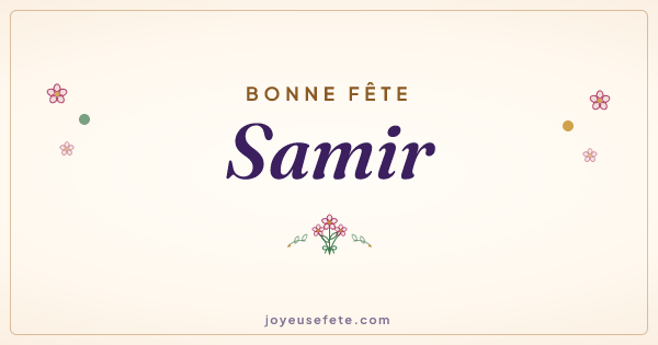 Image « Bonne fête Samir » au format large