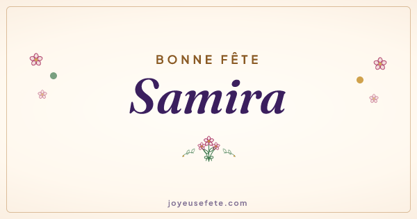 Image « Bonne fête Samira » au format large