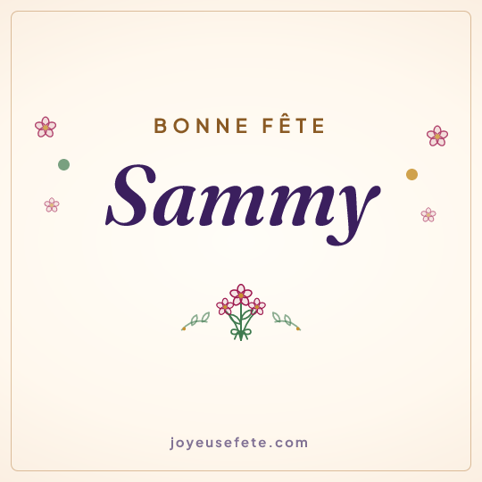 Image carrée « Bonne fête Sammy » pour WhatsApp