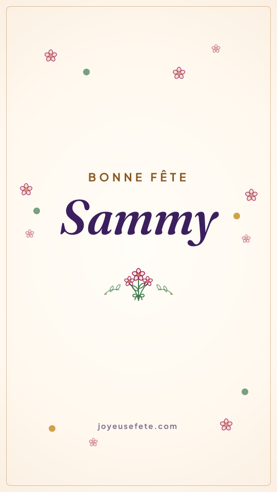 Image « Bonne fête Sammy » au format story