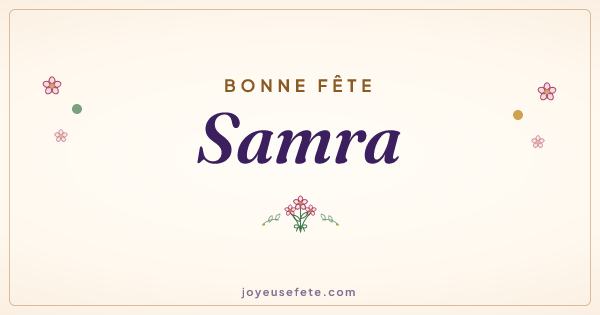 Image « Bonne fête Samra » au format large