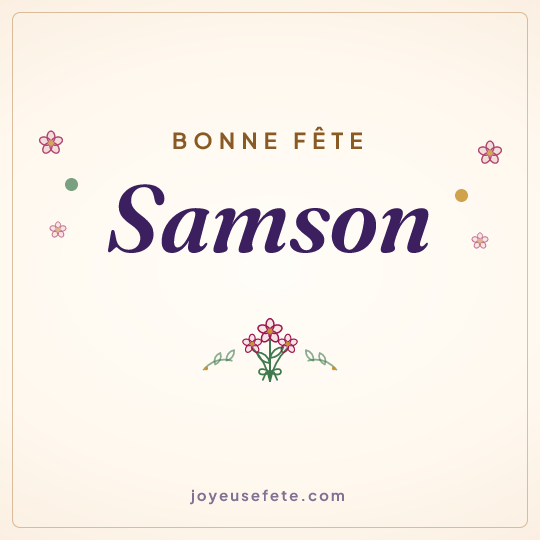 Image carrée « Bonne fête Samson » pour WhatsApp