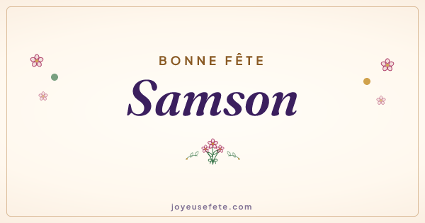 Image « Bonne fête Samson » au format large