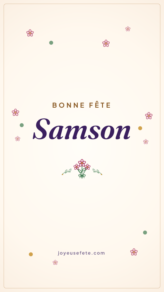 Image « Bonne fête Samson » au format story