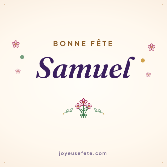 Image carrée « Bonne fête Samuel » pour WhatsApp