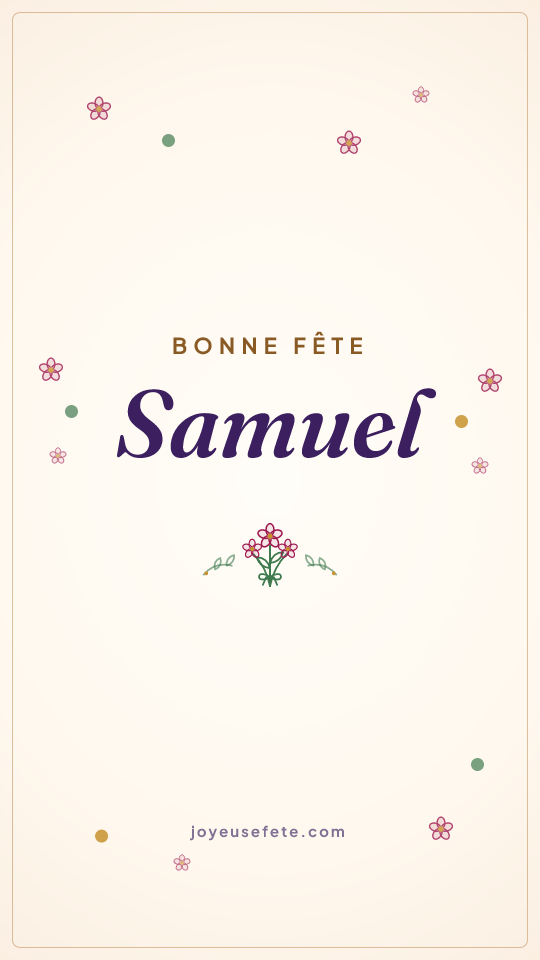 Image « Bonne fête Samuel » au format story