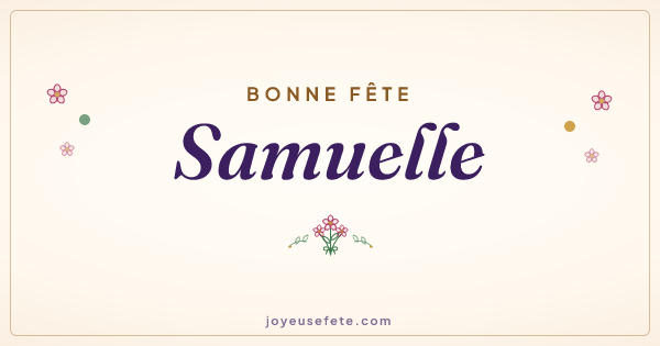 Image « Bonne fête Samuelle » au format large