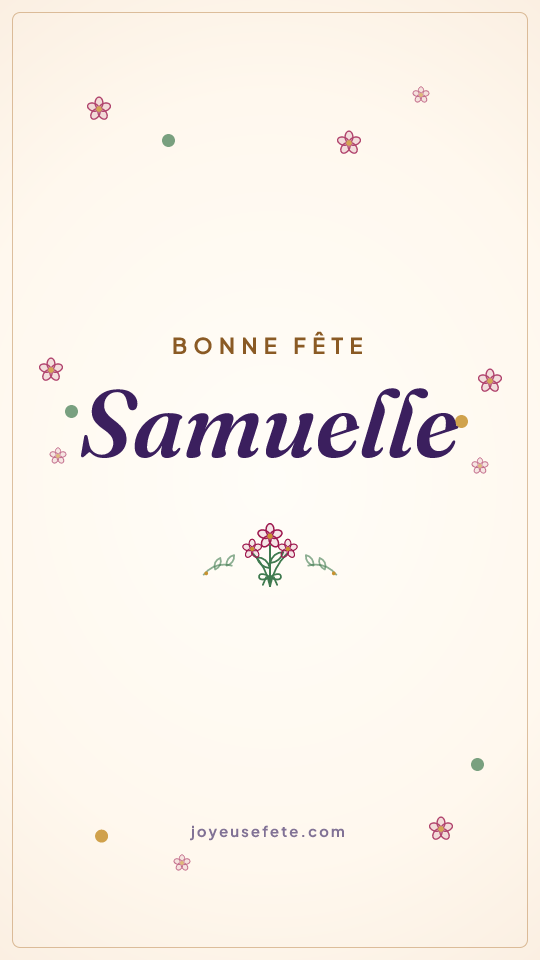 Image « Bonne fête Samuelle » au format story