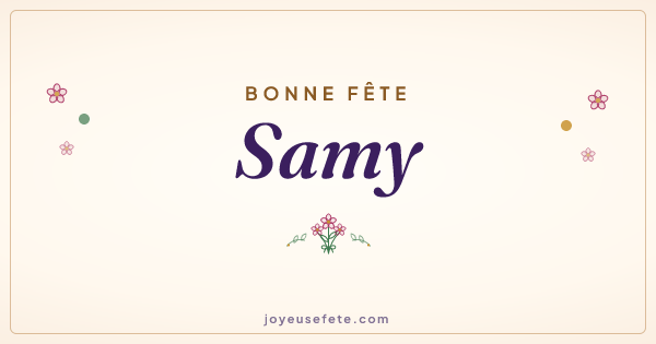 Image « Bonne fête Samy » au format large