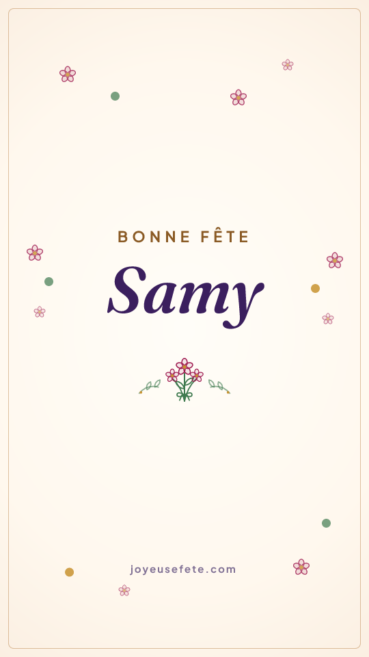 Image « Bonne fête Samy » au format story