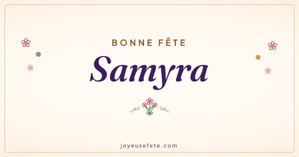 Image « Bonne fête Samyra » au format large