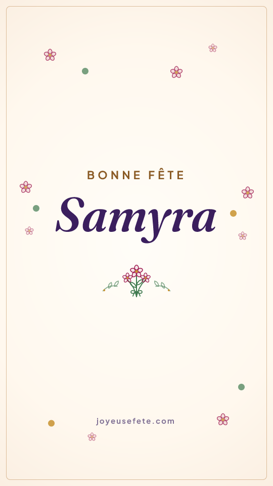 Image « Bonne fête Samyra » au format story