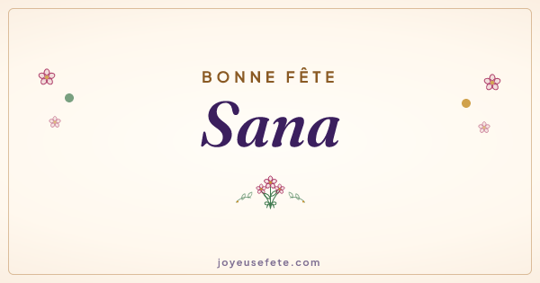 Image « Bonne fête Sana » au format large