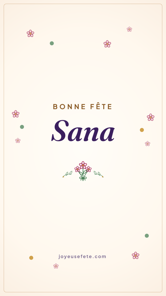 Image « Bonne fête Sana » au format story