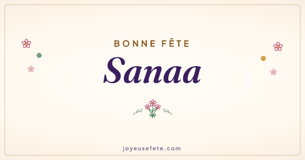 Image « Bonne fête Sanaa » au format large