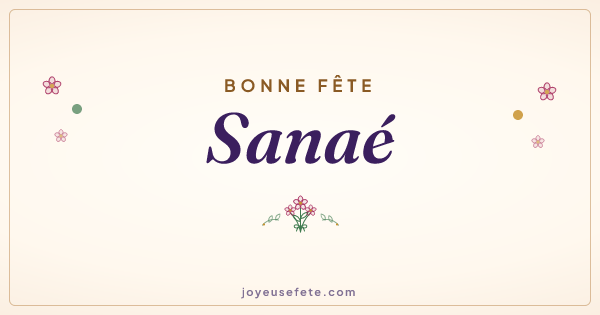 Image « Bonne fête Sanaé » au format large