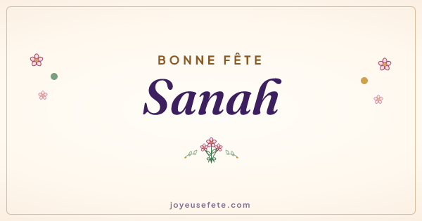 Image « Bonne fête Sanah » au format large