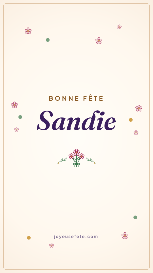 Image « Bonne fête Sandie » au format story