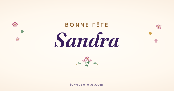 Image « Bonne fête Sandra » au format large