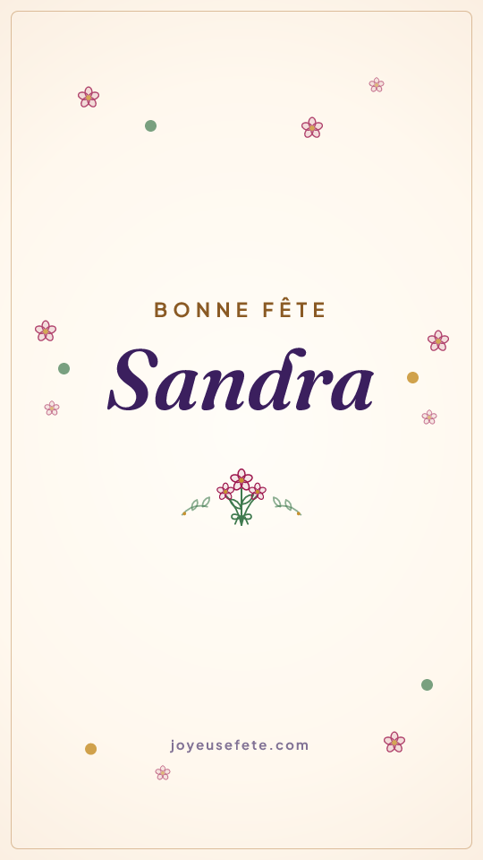 Image « Bonne fête Sandra » au format story