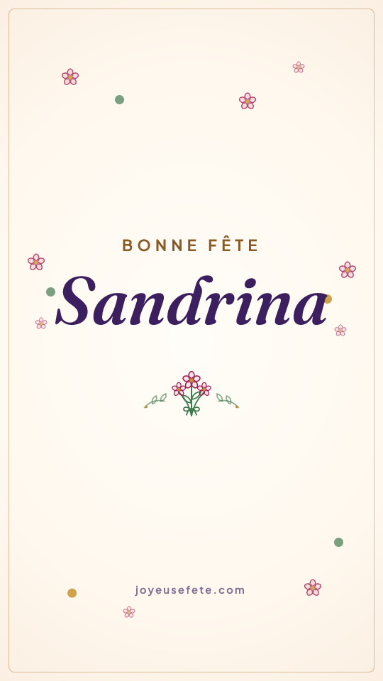 Image « Bonne fête Sandrina » au format story