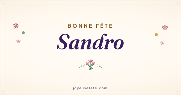 Image « Bonne fête Sandro » au format large