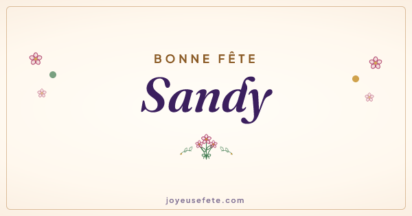 Image « Bonne fête Sandy » au format large