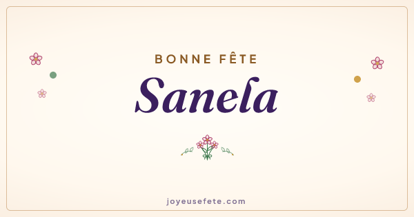 Image « Bonne fête Sanela » au format large