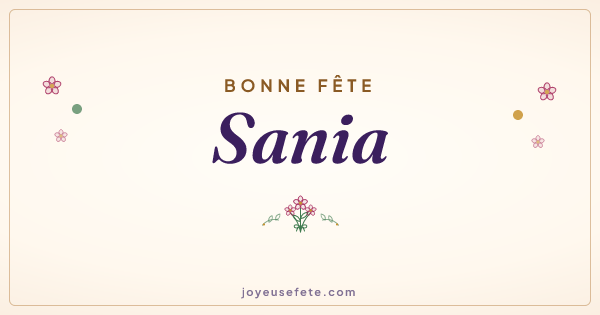 Image « Bonne fête Sania » au format large