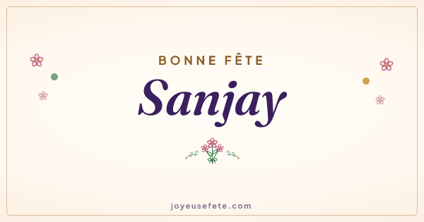 Image « Bonne fête Sanjay » au format large
