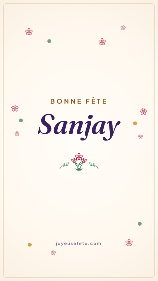 Image « Bonne fête Sanjay » au format story