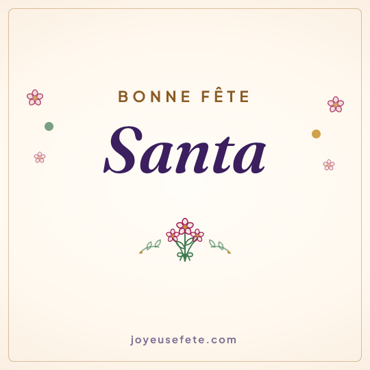 Image carrée « Bonne fête Santa » pour WhatsApp