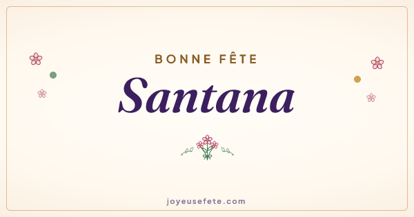 Image « Bonne fête Santana » au format large