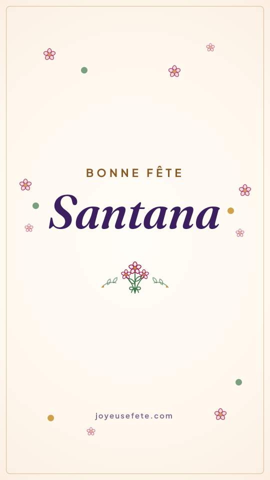 Image « Bonne fête Santana » au format story