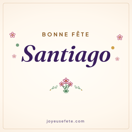 Image carrée « Bonne fête Santiago » pour WhatsApp