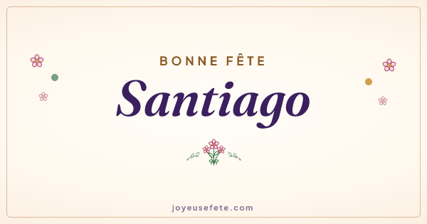 Image « Bonne fête Santiago » au format large