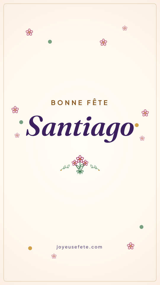 Image « Bonne fête Santiago » au format story