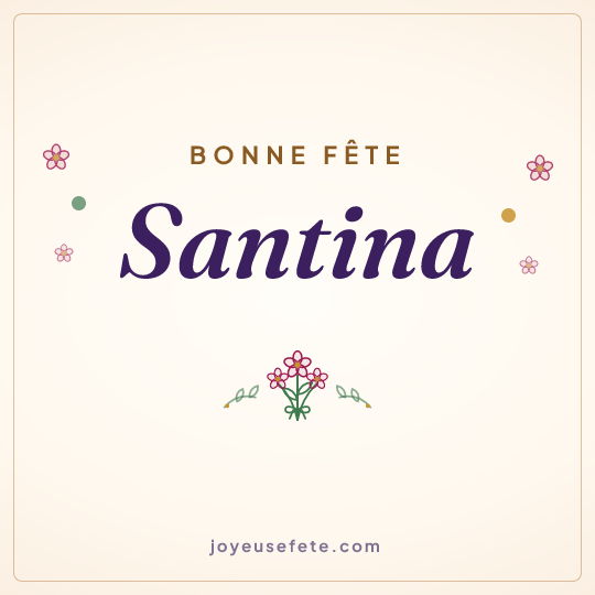 Image carrée « Bonne fête Santina » pour WhatsApp