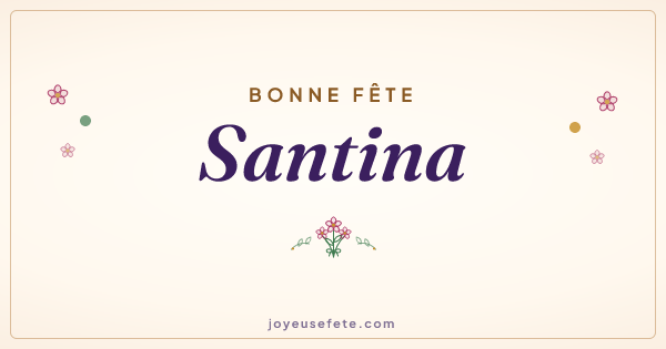 Image « Bonne fête Santina » au format large