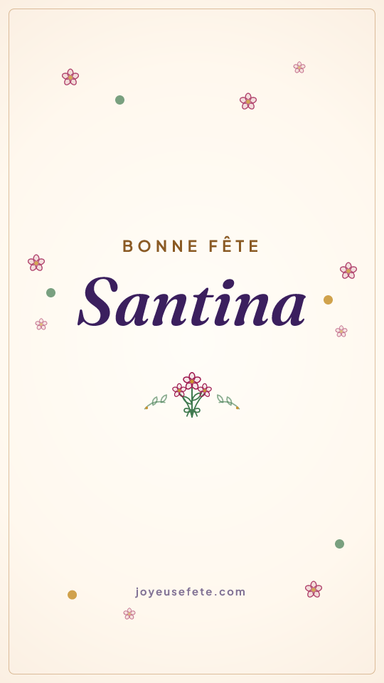 Image « Bonne fête Santina » au format story
