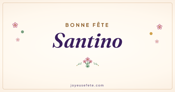 Image « Bonne fête Santino » au format large