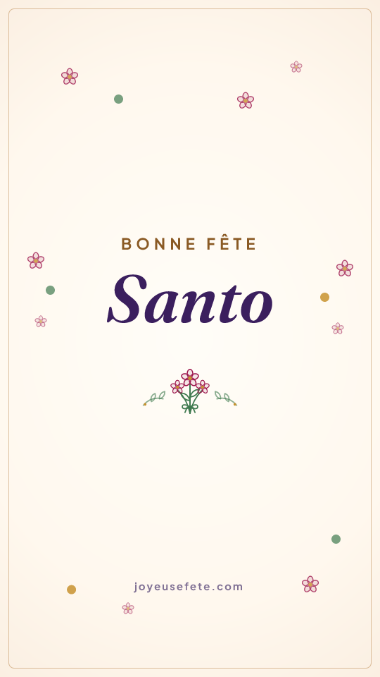 Image « Bonne fête Santo » au format story