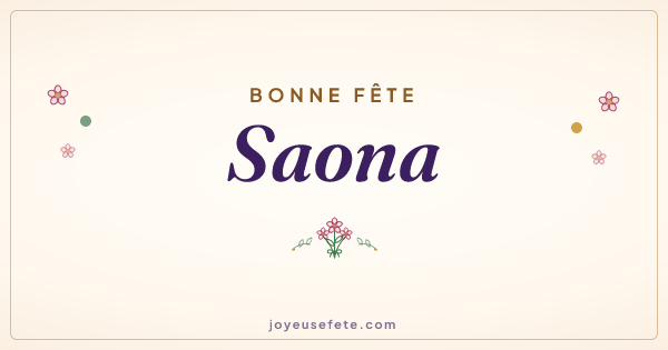 Image « Bonne fête Saona » au format large