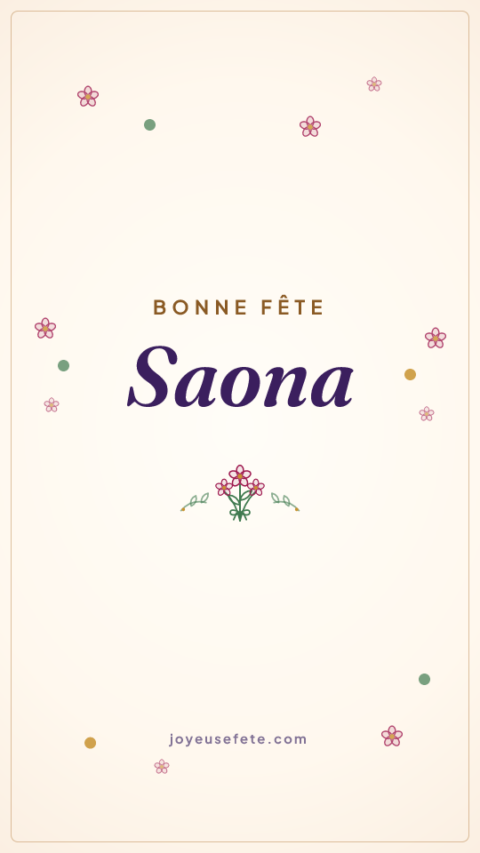 Image « Bonne fête Saona » au format story