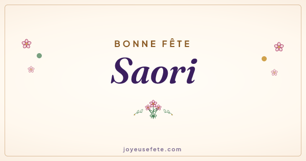 Image « Bonne fête Saori » au format large