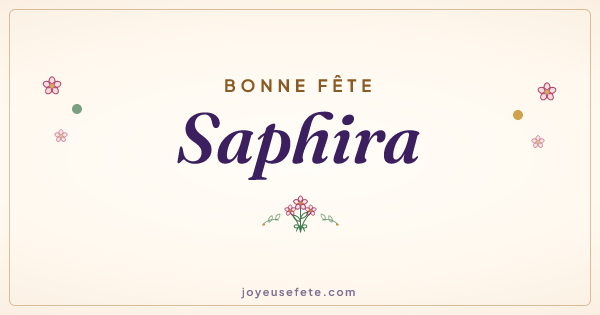 Image « Bonne fête Saphira » au format large