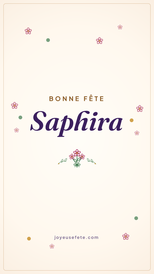 Image « Bonne fête Saphira » au format story